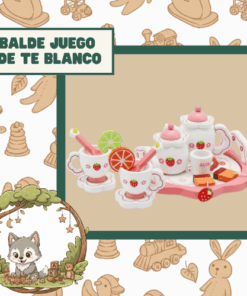 BALDE JUEGO DE TE BLANCO